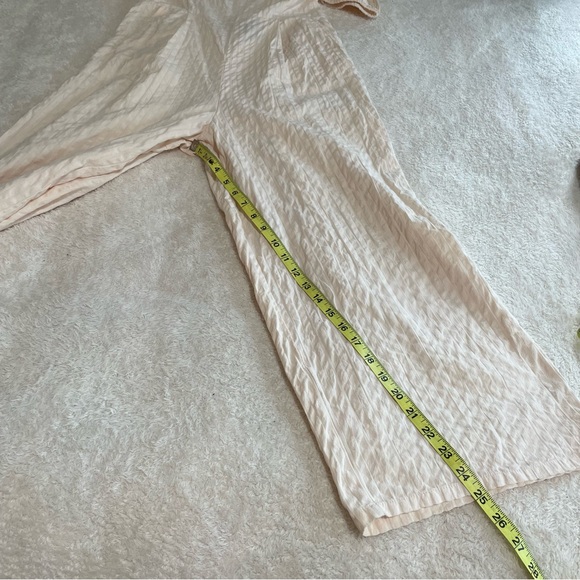 ASOS DESIGN Seersucker Lace Up Back Jumpsuit In Blush - Picture 12 of 14